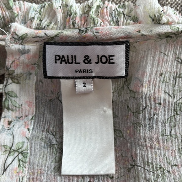 Paul & Joe Peasant Blouse w/Bow on Sleeve Button back size 2 - Picture 3 of 7